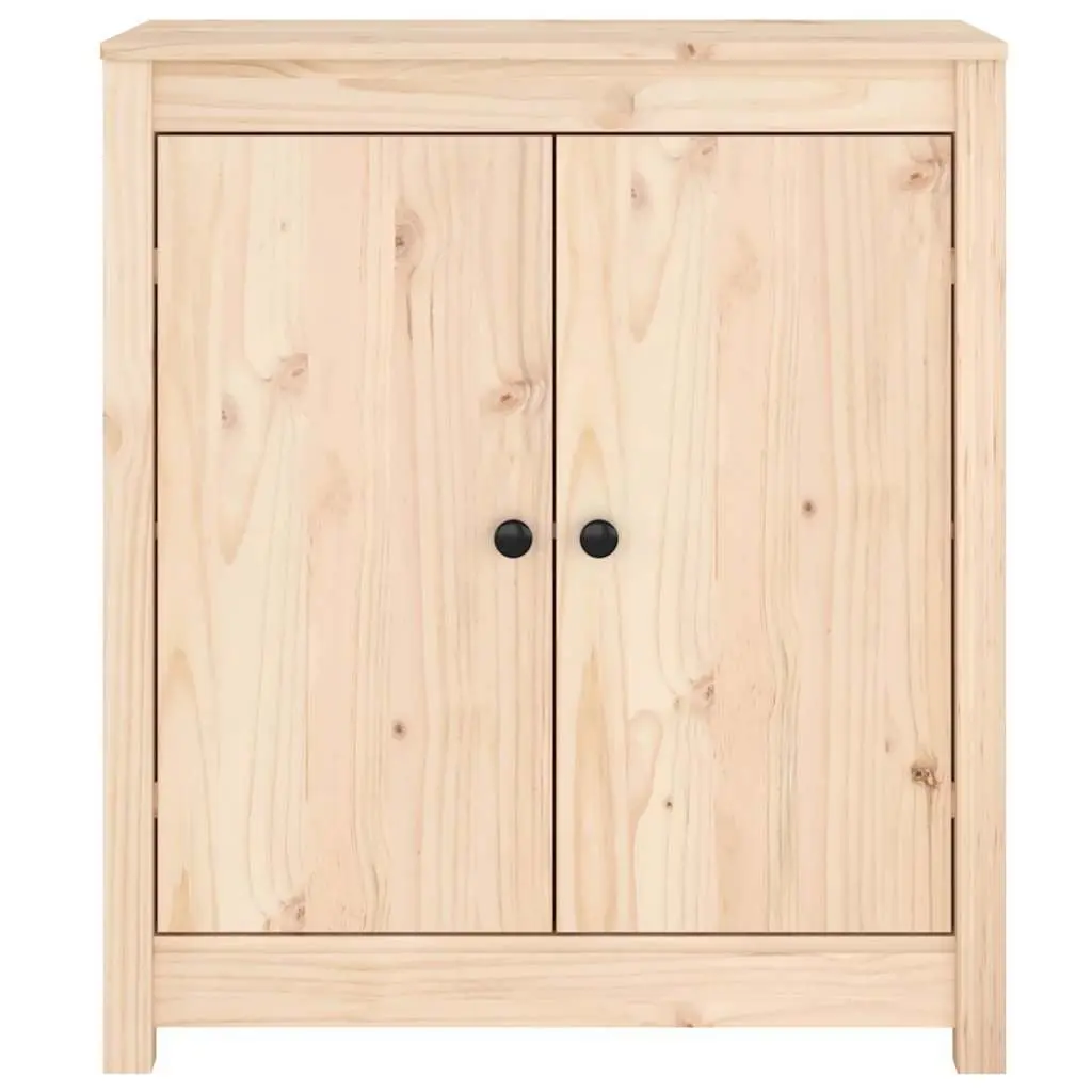 Solid Pine Wood Sideboards 2 pcs Brown Storage Cabinet 70x35x80 cm Furniture