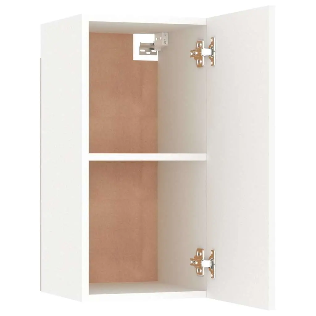 White Wall-Mounted 8 Piece TV Cabinet Set