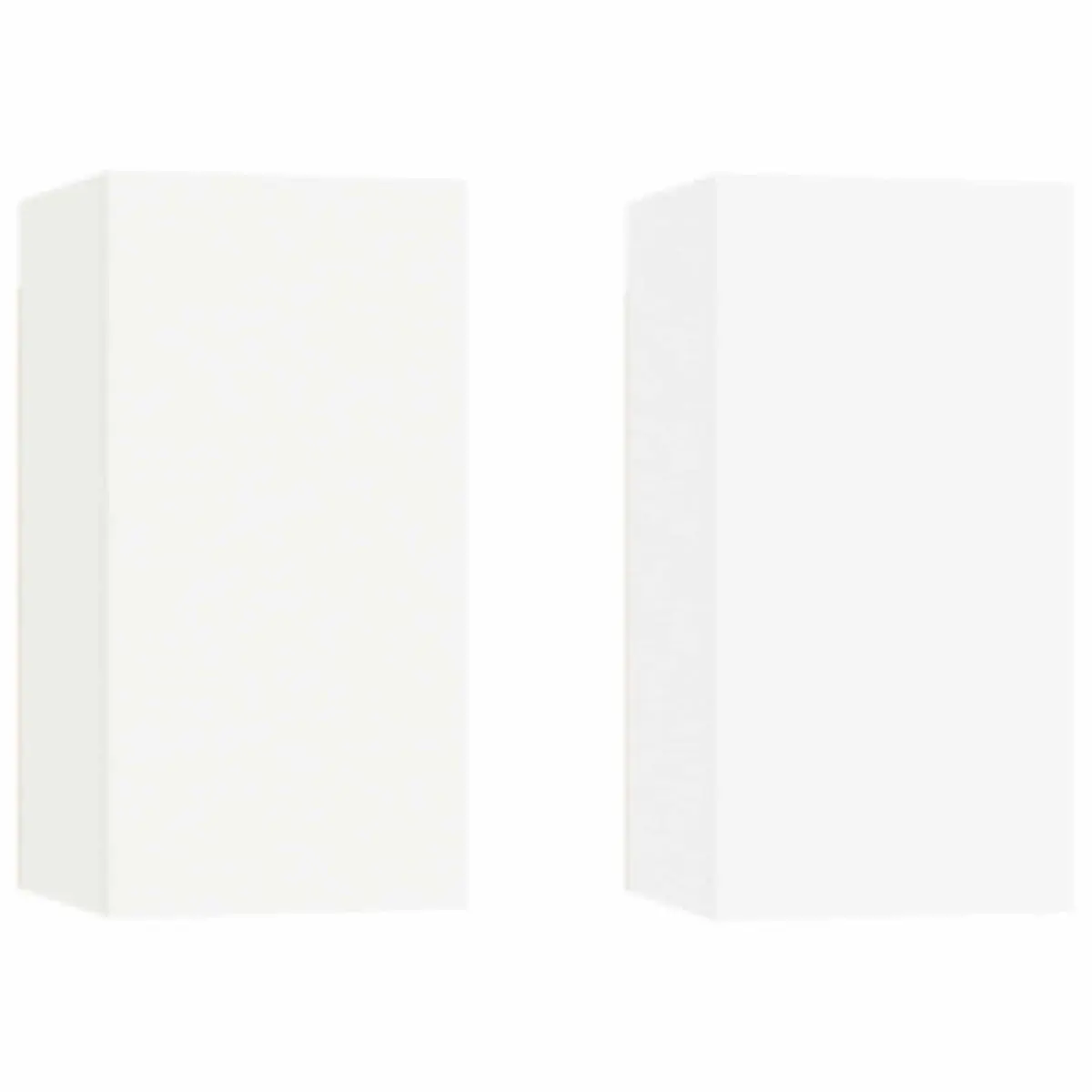 4 Piece White Wall Mounted TV Cabinet Set