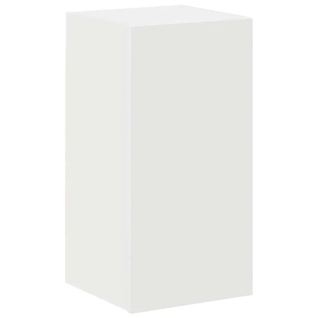 4 Piece White Engineered Wood Wall-Mounted TV Cabinet Set