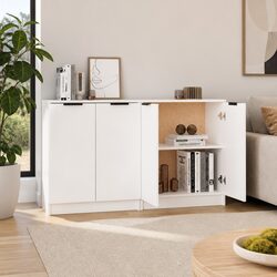 High-Quality White Sideboards Storage Cabinet Set