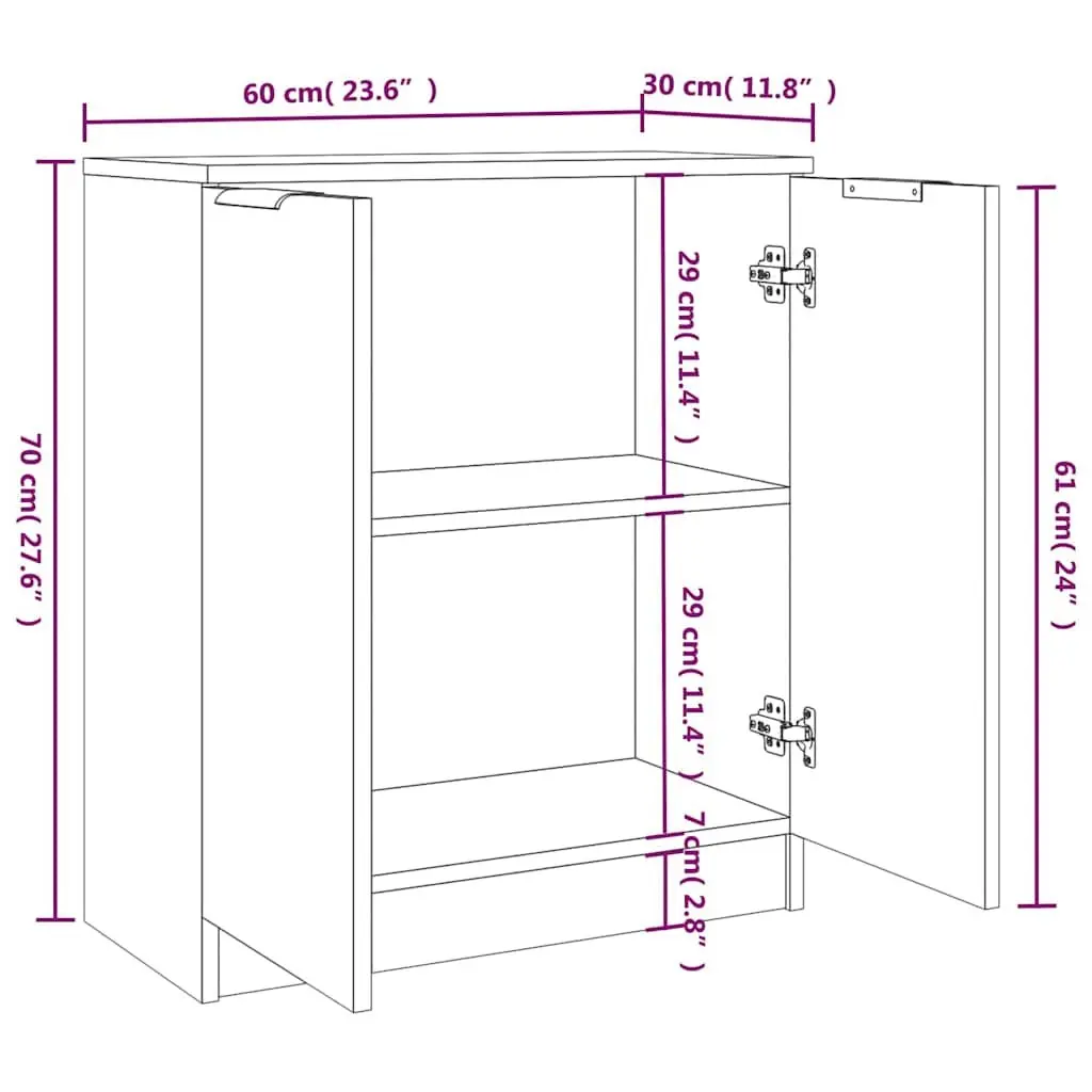 White Sideboards Storage Cabinet Set