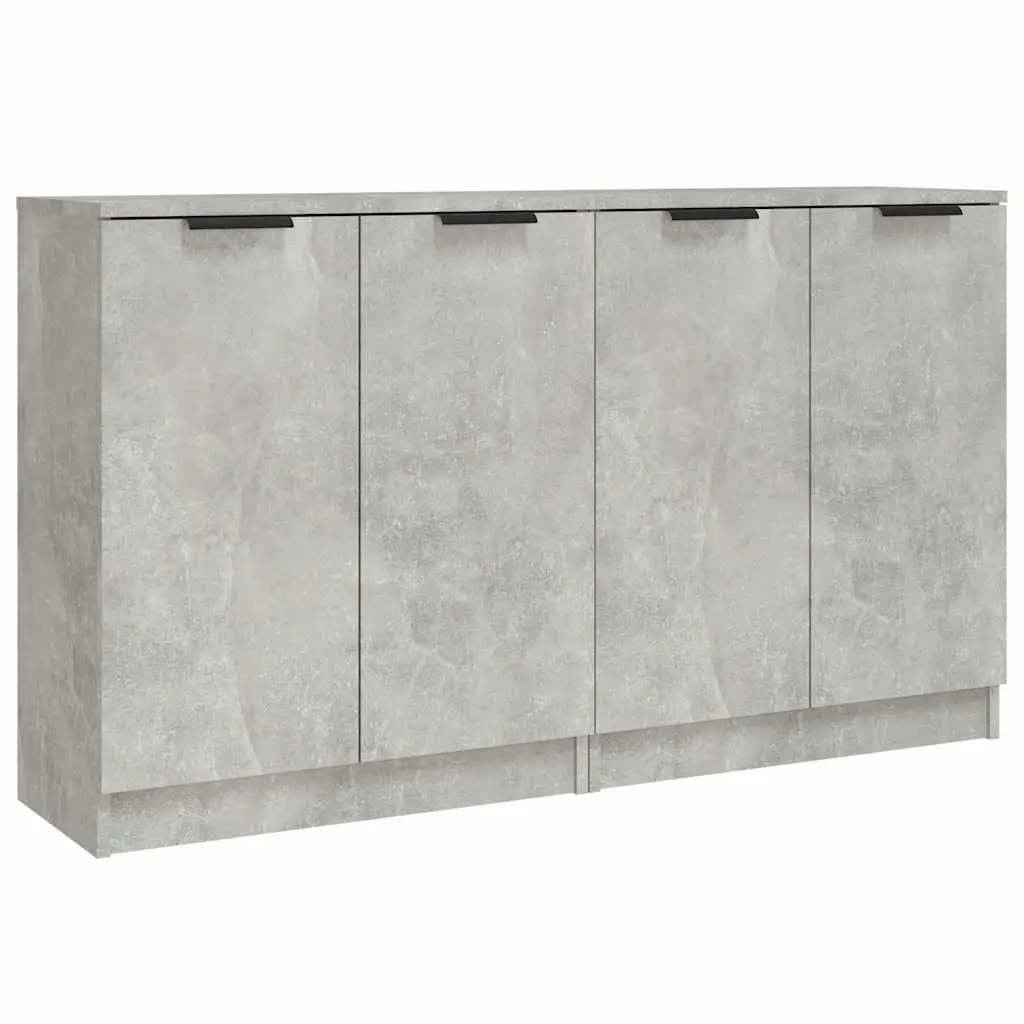 Sideboard Cabinet Engineered Wood Grey 60x30x70 cm Set of 2