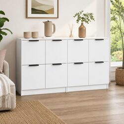 Stylish White Sideboards 60x30x70 cm - 2 Piece Set