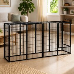 Sturdy 10-Panel Dog Playpen for Outdoor Use