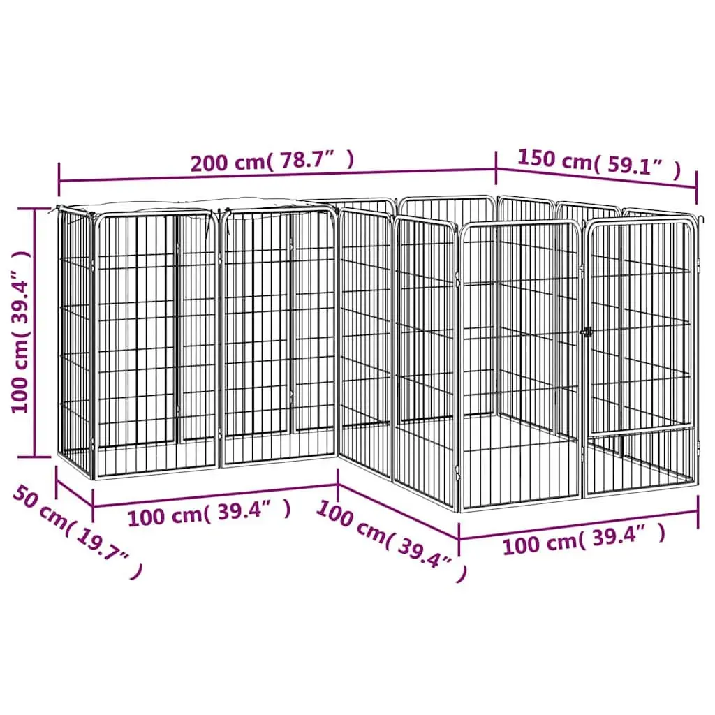 14-Panel Dog Playpen for Outdoor Exercise