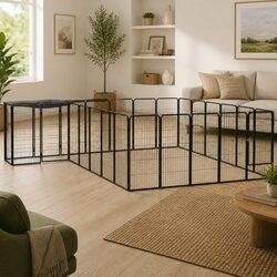Heavy-Duty Dog Playpen with 26 Panels for Indoor/Outdoor Use