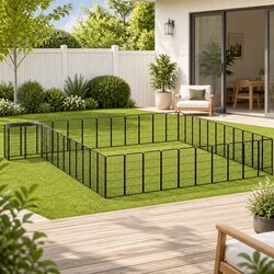 Heavy-Duty Dog Playpen with 46 Panels for Secure Exercise