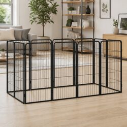 Durable 12-Panel Dog Playpen for Safe Outdoor Fun