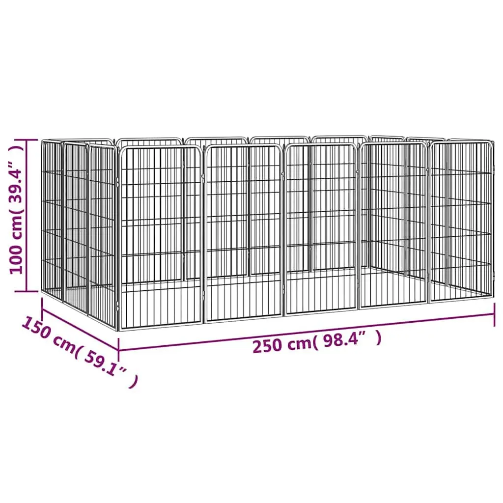 Heavy-Duty 16-Panel Dog Playpen for Secure Exercise
