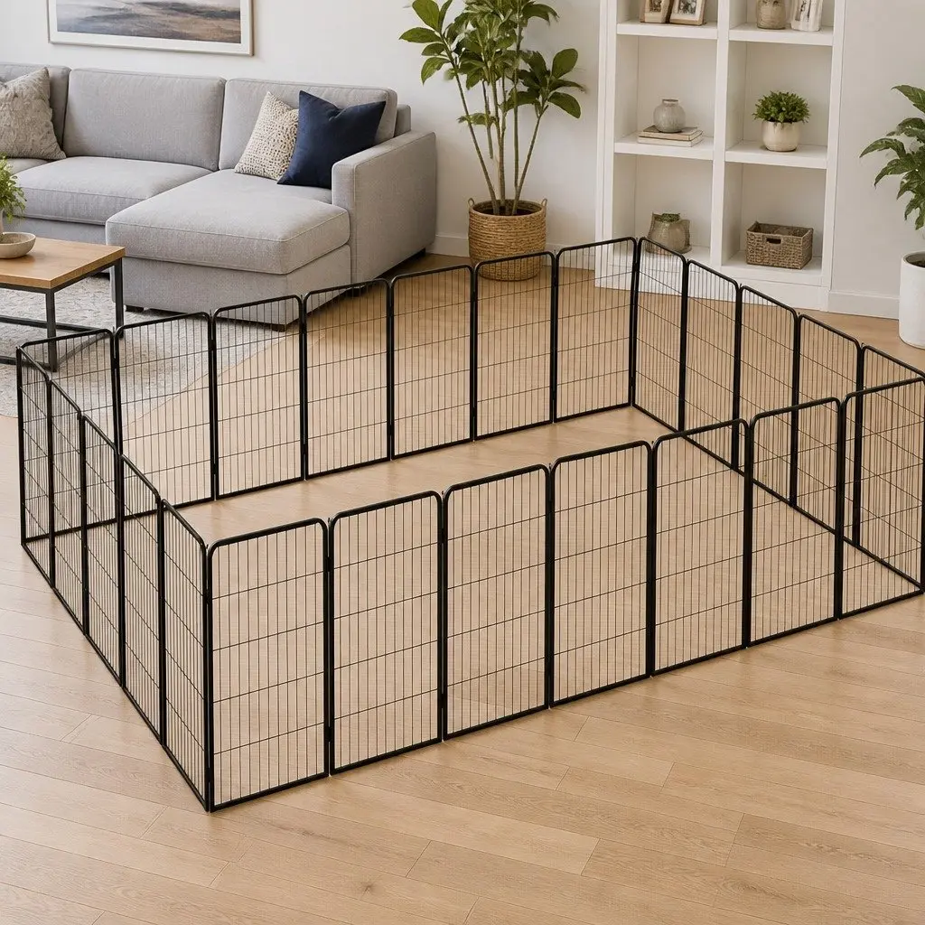24-Panel Dog Playpen for Secure Outdoor Exercise