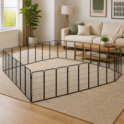 Durable 36-Panel Dog Playpen for Indoor and Outdoor Use