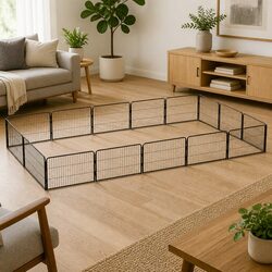 Sturdy 16-Panel Dog Playpen for Indoor and Outdoor Use