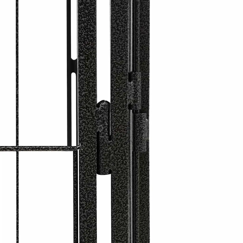 Dog Playpen Powder-coated Steel 20 Panel Black Outdoor Exercise Pen