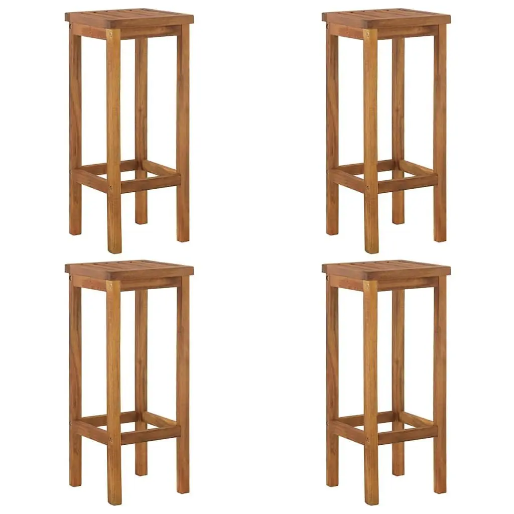 5 Piece Outdoor Bistro Bar Set in Brown Acacia Wood