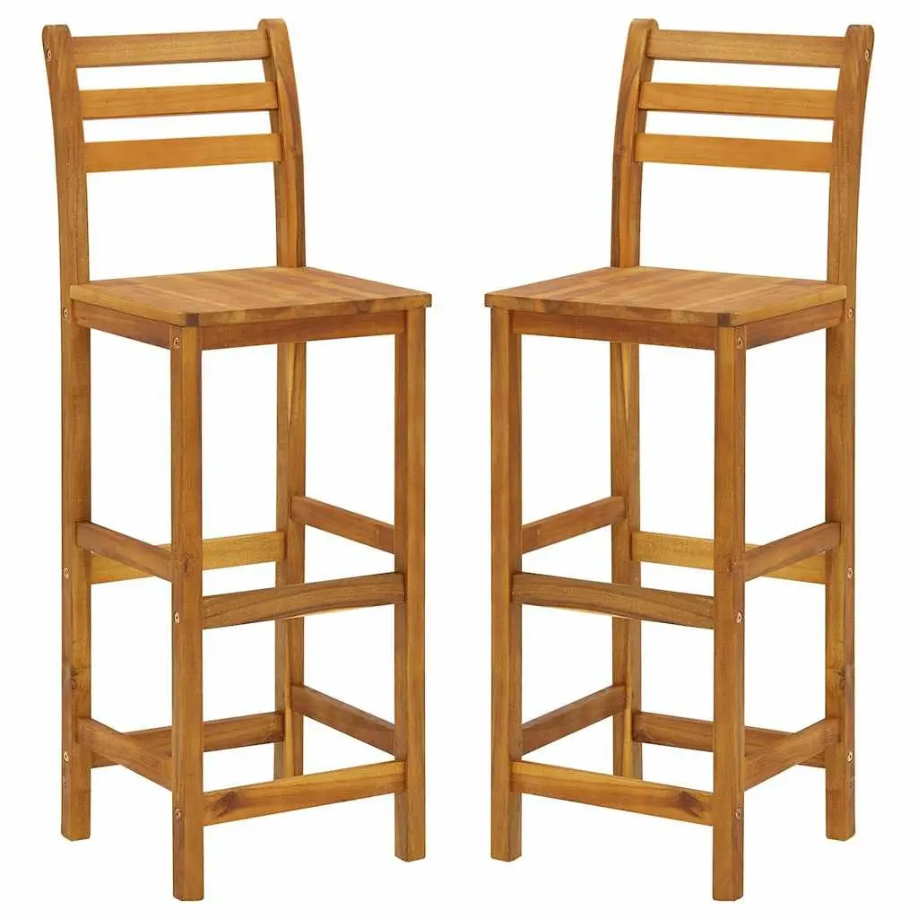 Garden Bar Set Solid Acacia Wood 3 Piece Outdoor Patio Furniture Brown