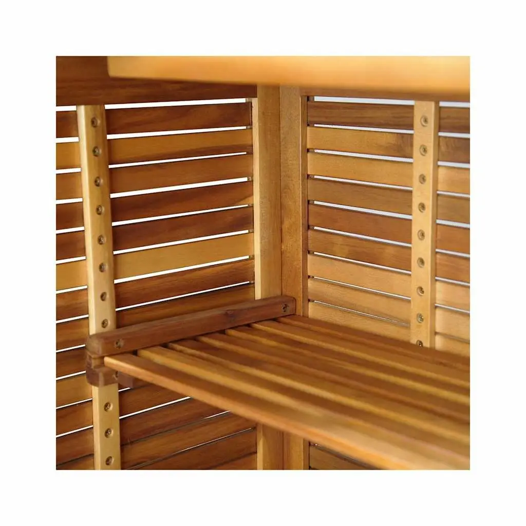 Garden Bar Set Solid Acacia Wood 3 Piece Outdoor Patio Furniture Brown