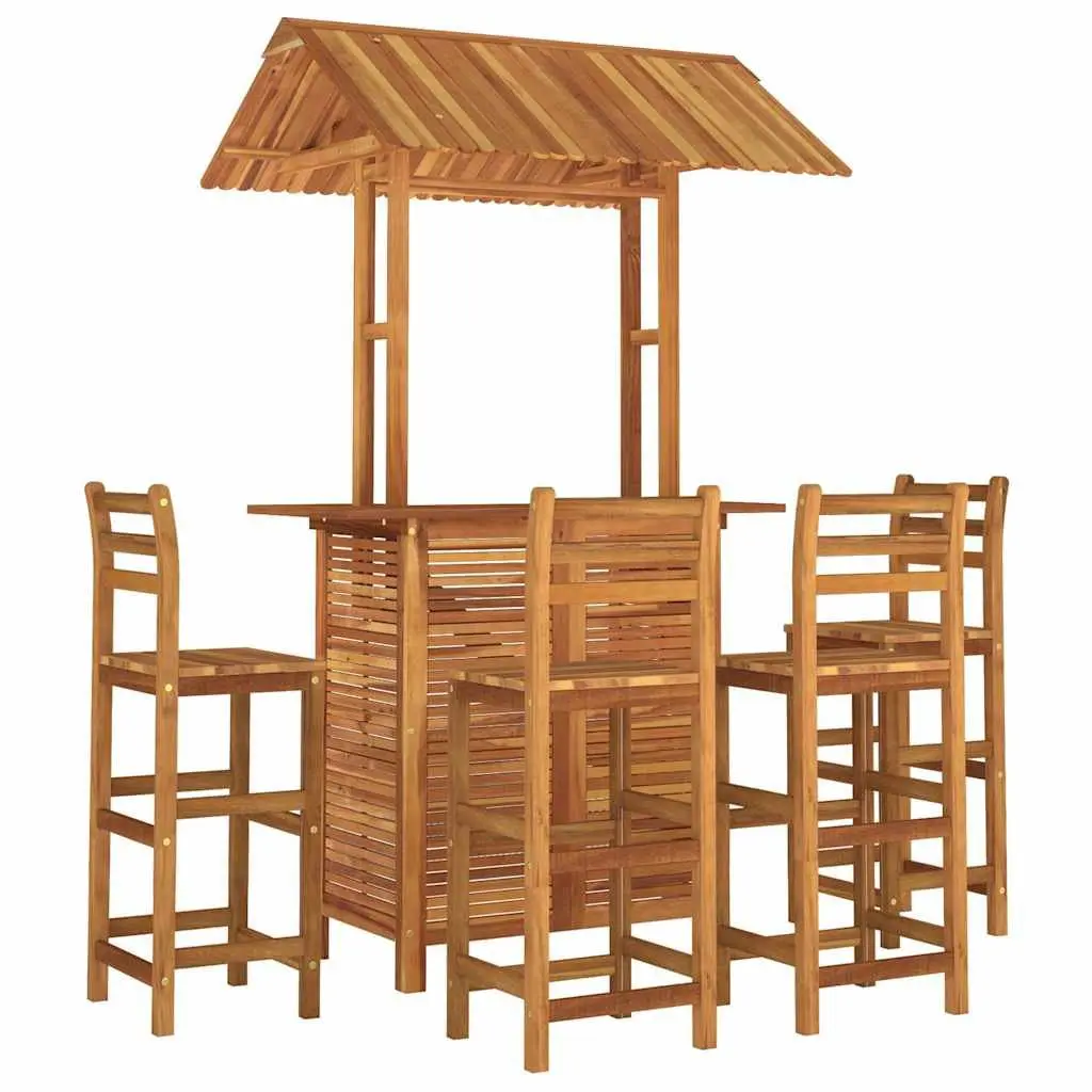 5-Piece Garden Bar Set with Durable Acacia Wood