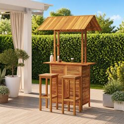Elegant 3-Piece Garden Bar Set for Outdoor Spaces