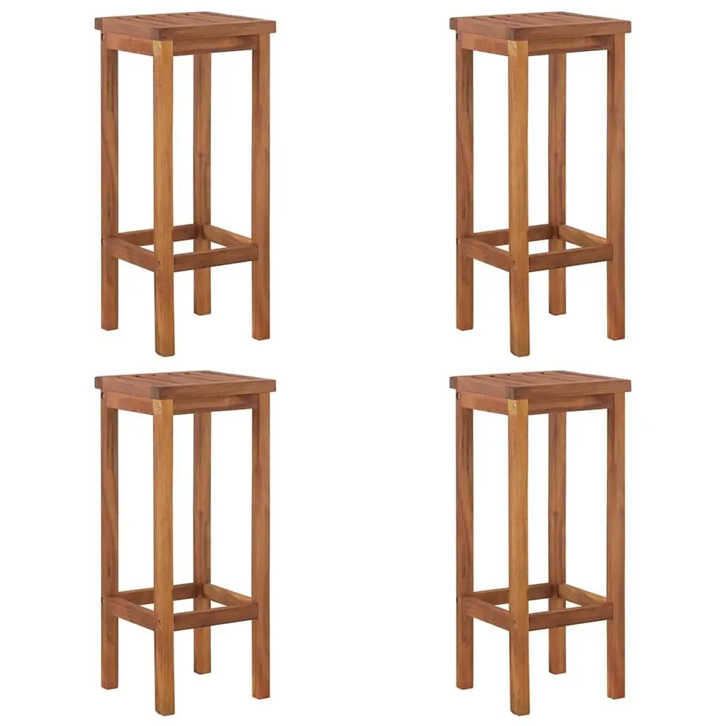 5 Piece Garden Bar Set Solid Acacia Wood Outdoor Furniture Bistro Table Brown
