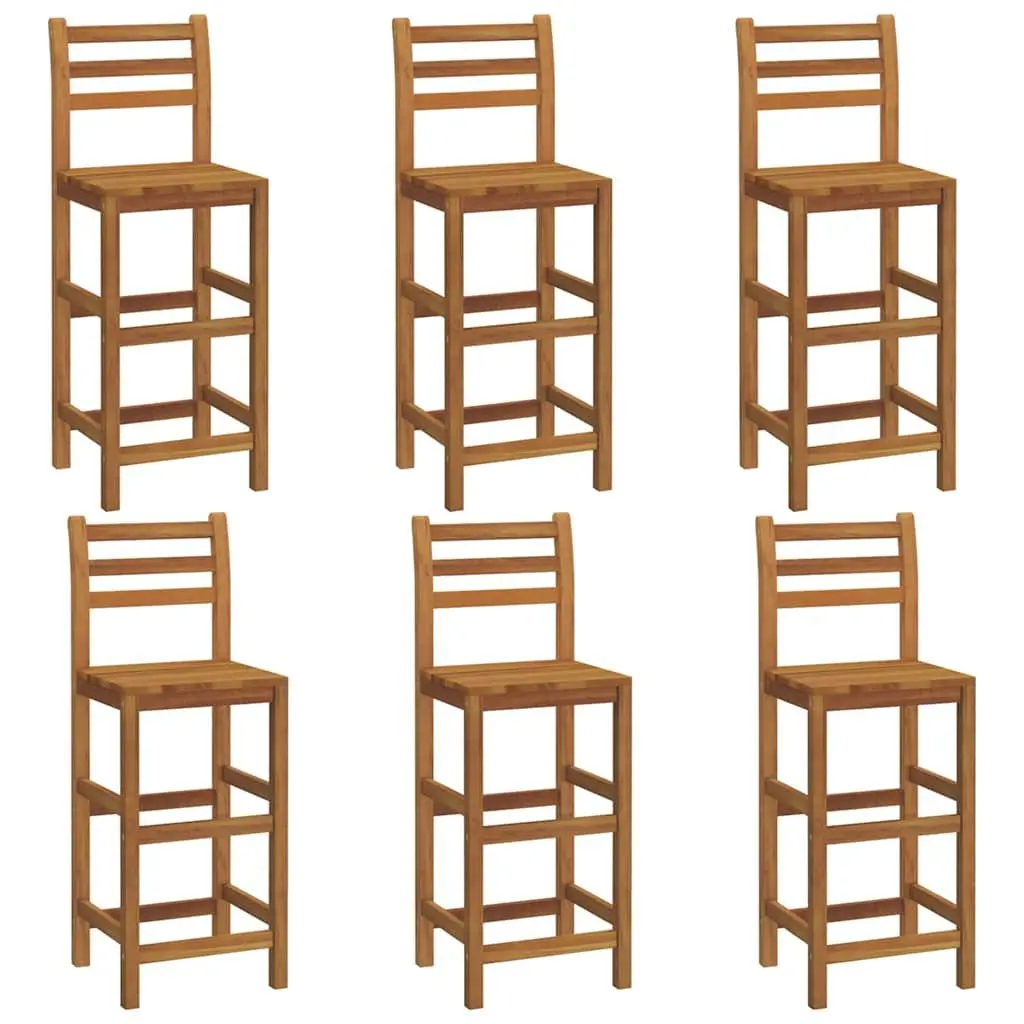 7 Piece Outdoor Bar Set in Solid Acacia Wood