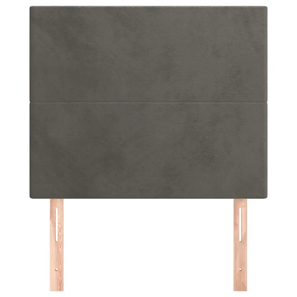 Grey Velvet Headboard with Adjustable Height