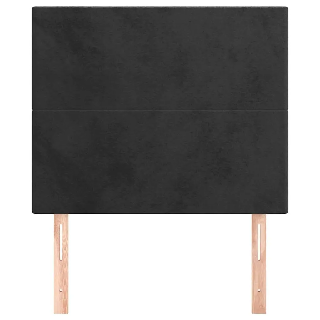 Black Velvet Headboard with Adjustable Height