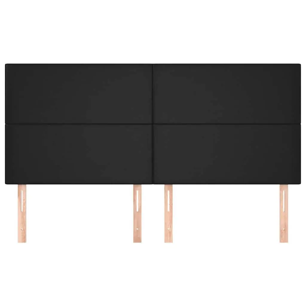 Headboard Faux Leather Black 160x5x118128 cm