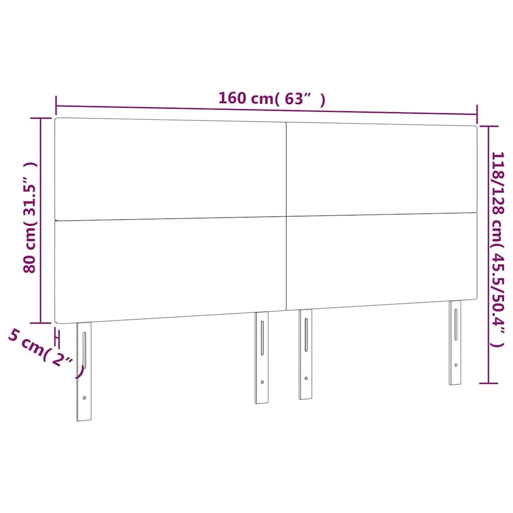 Headboard Faux Leather Black 160x5x118128 cm