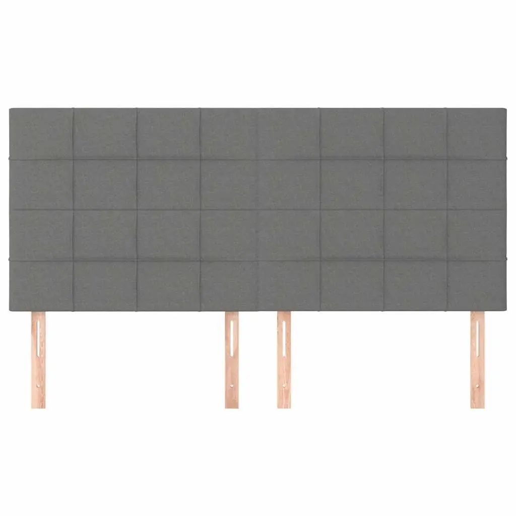 Grey Upholstered Fabric Headboard with Adjustable Height