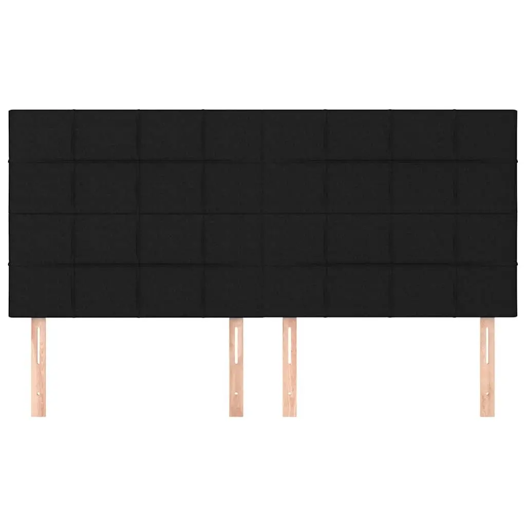 Black Fabric Headboard with Adjustable Height