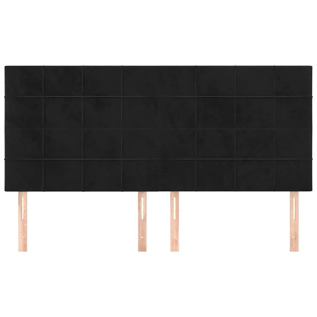 Headboard Velvet Black 160cm Upholstered Bed Furniture