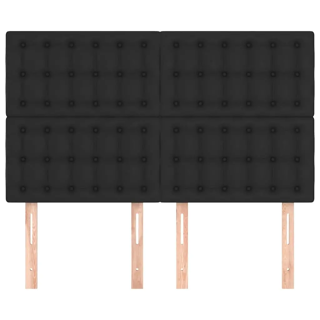 Black Faux Leather Headboard for Bed Frame Support