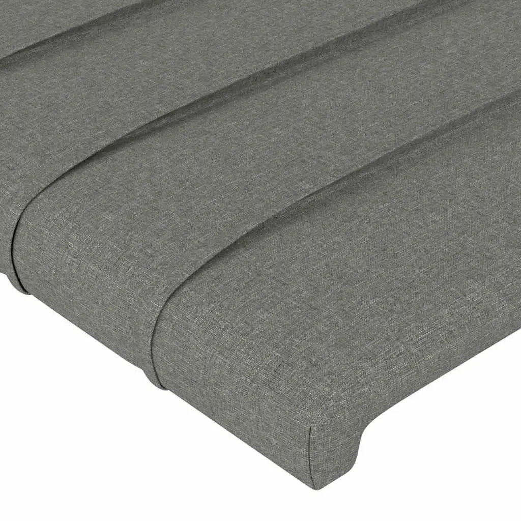 Dark Grey Fabric Headboard with Adjustable Height