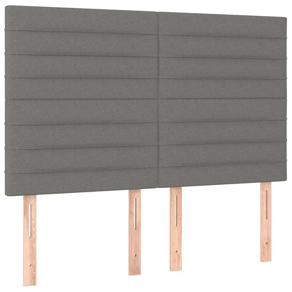 Dark Grey Fabric Headboard with Adjustable Height