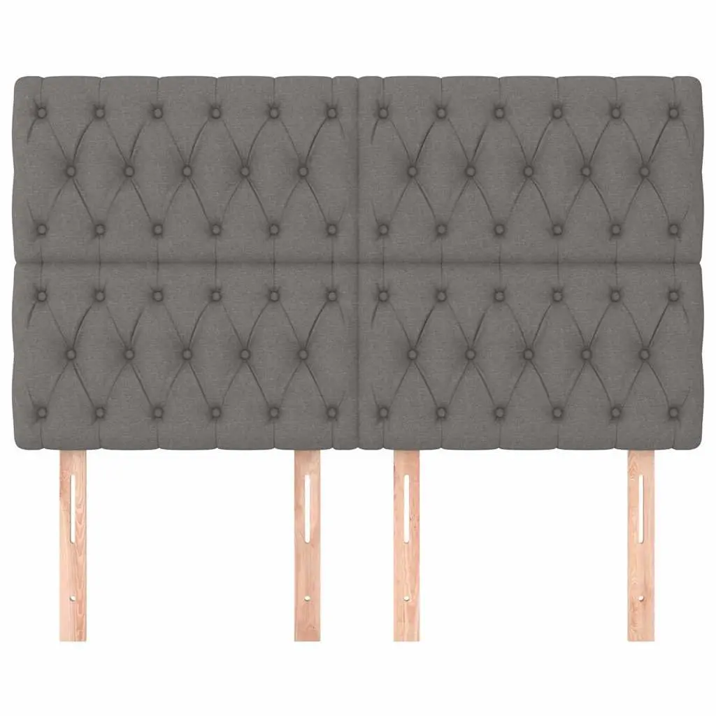 Dark Grey Fabric Headboard with Adjustable Height