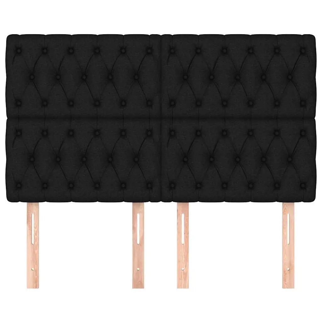 Black Fabric Headboard with Adjustable Height