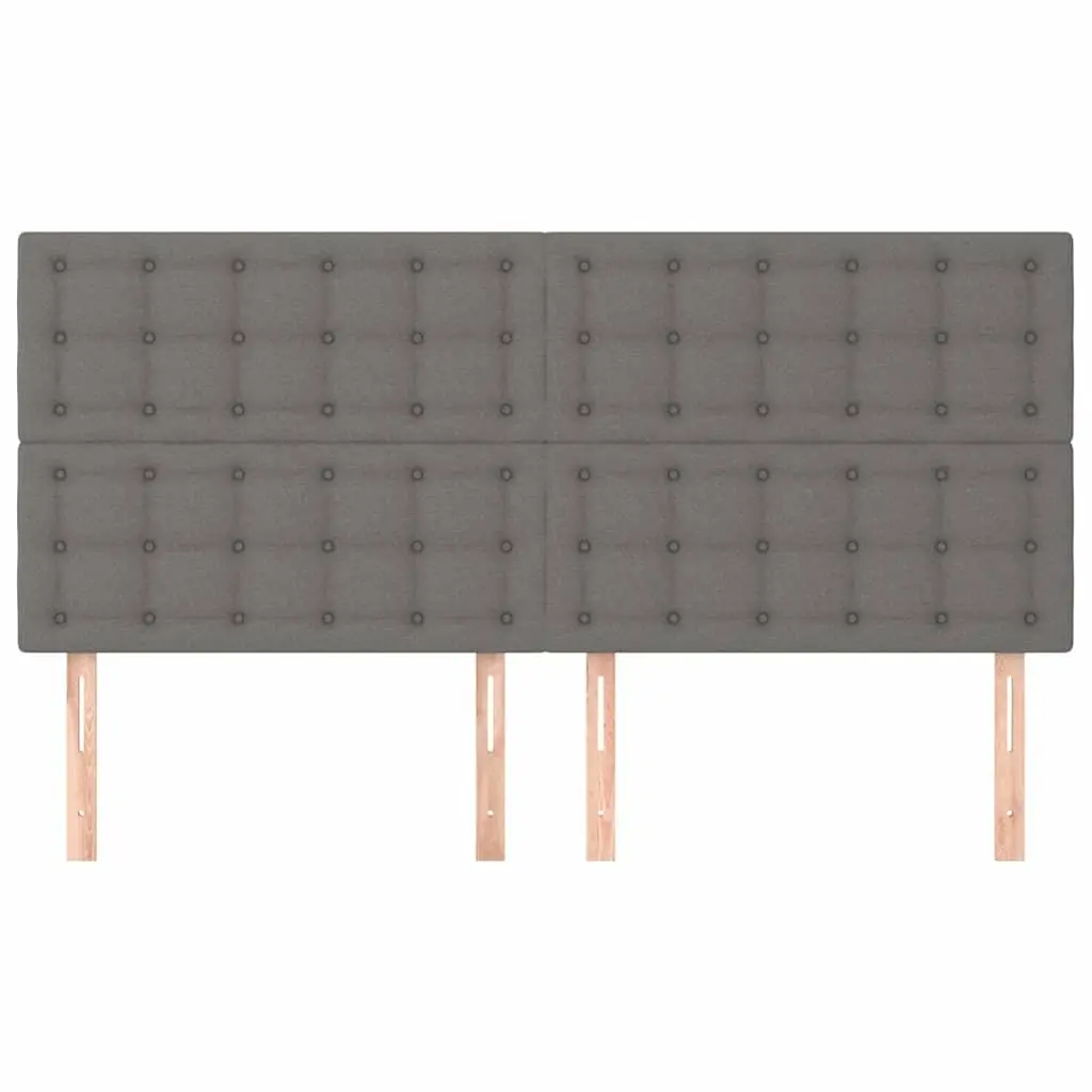 Dark Grey Fabric Headboard with Adjustable Height