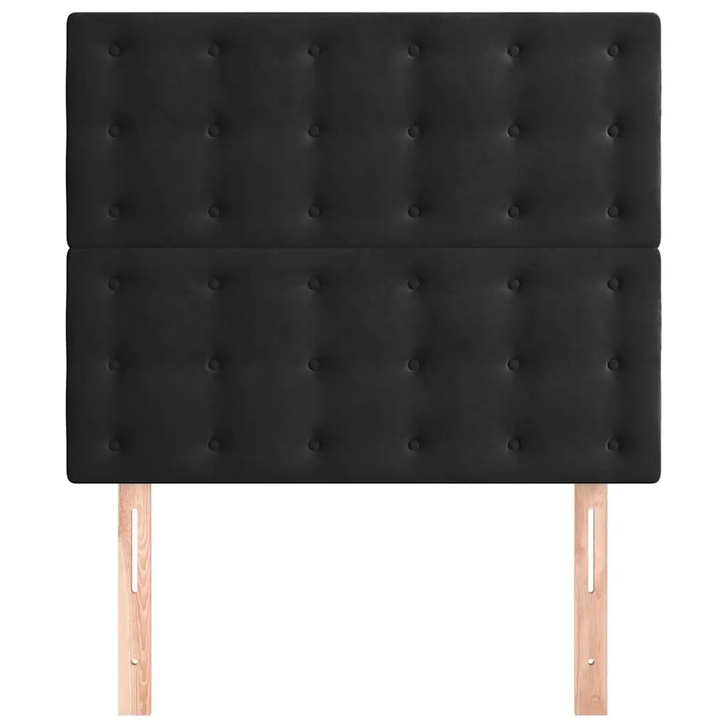 Headboard Velvet Black 80x5x118128 cm Adjustable Height