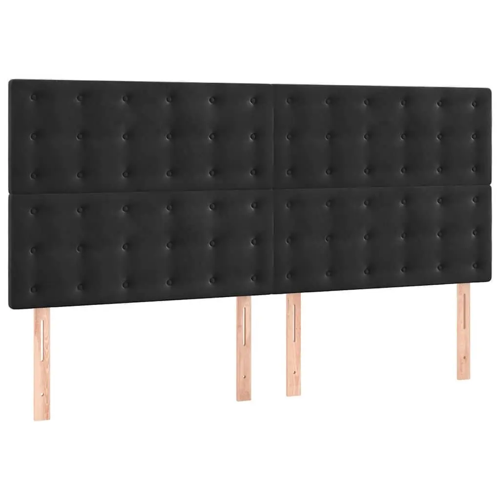 Black Velvet Headboard 160cm with Adjustable Height