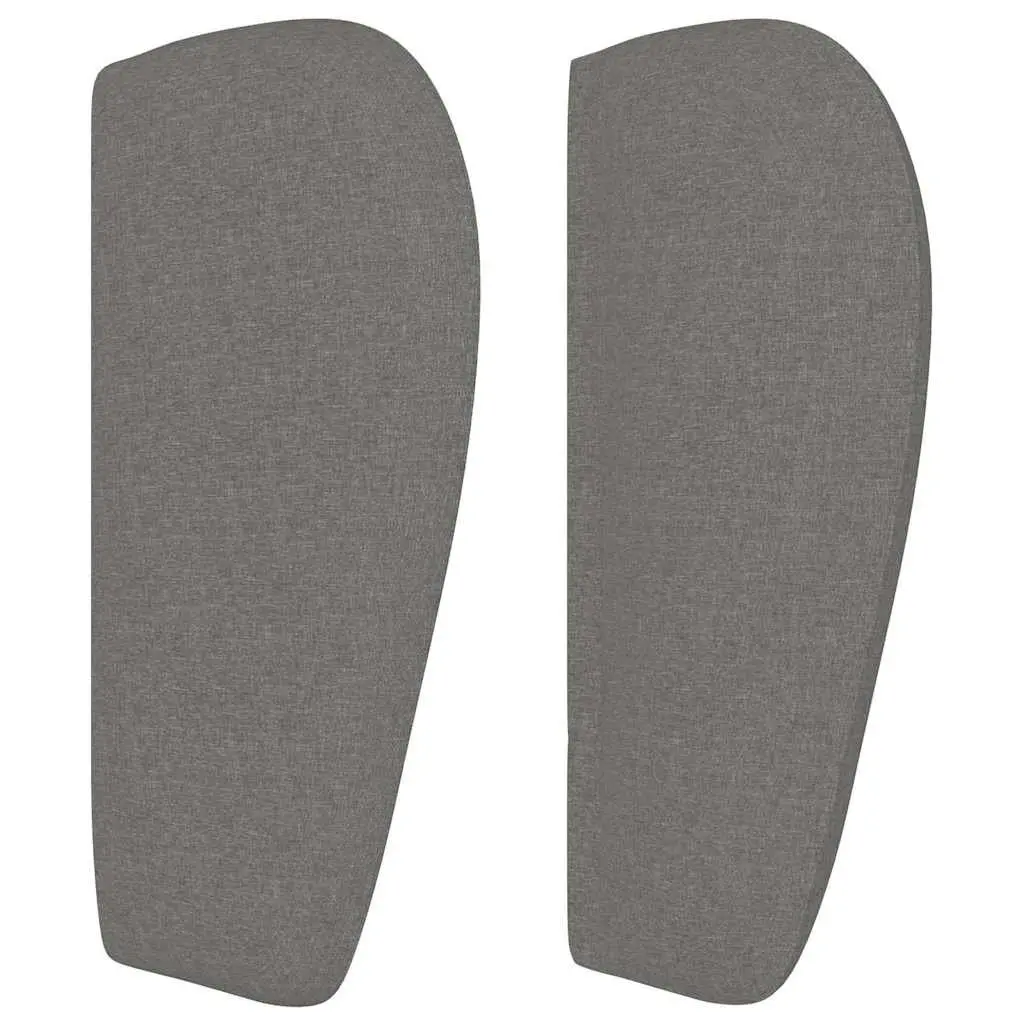 Headboard with Ears Grey 147cm Fabric Bed Head Support Adjustable Height Bedroom