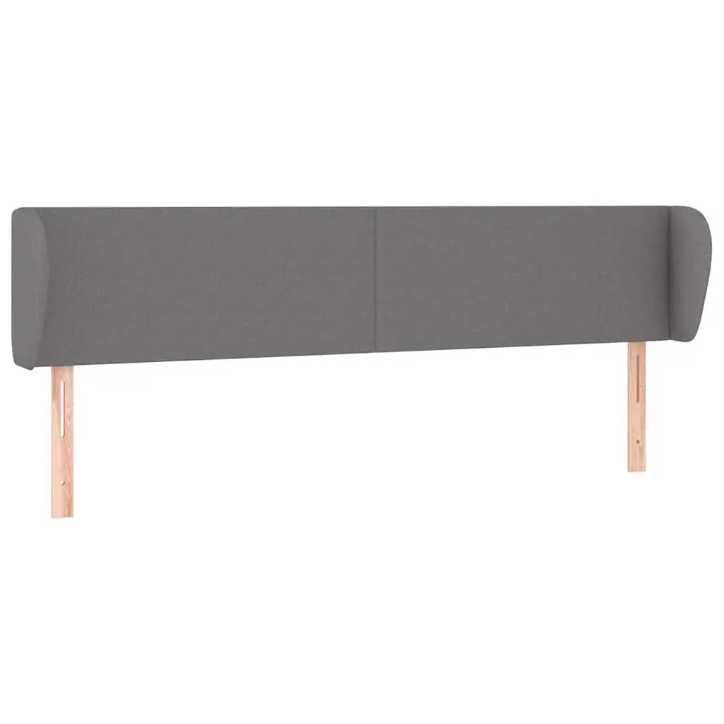 Grey Fabric Headboard with Ears 163cm