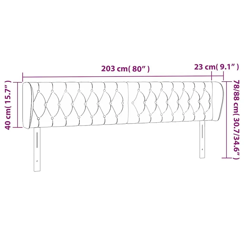 Headboard Fabric 203cm Grey