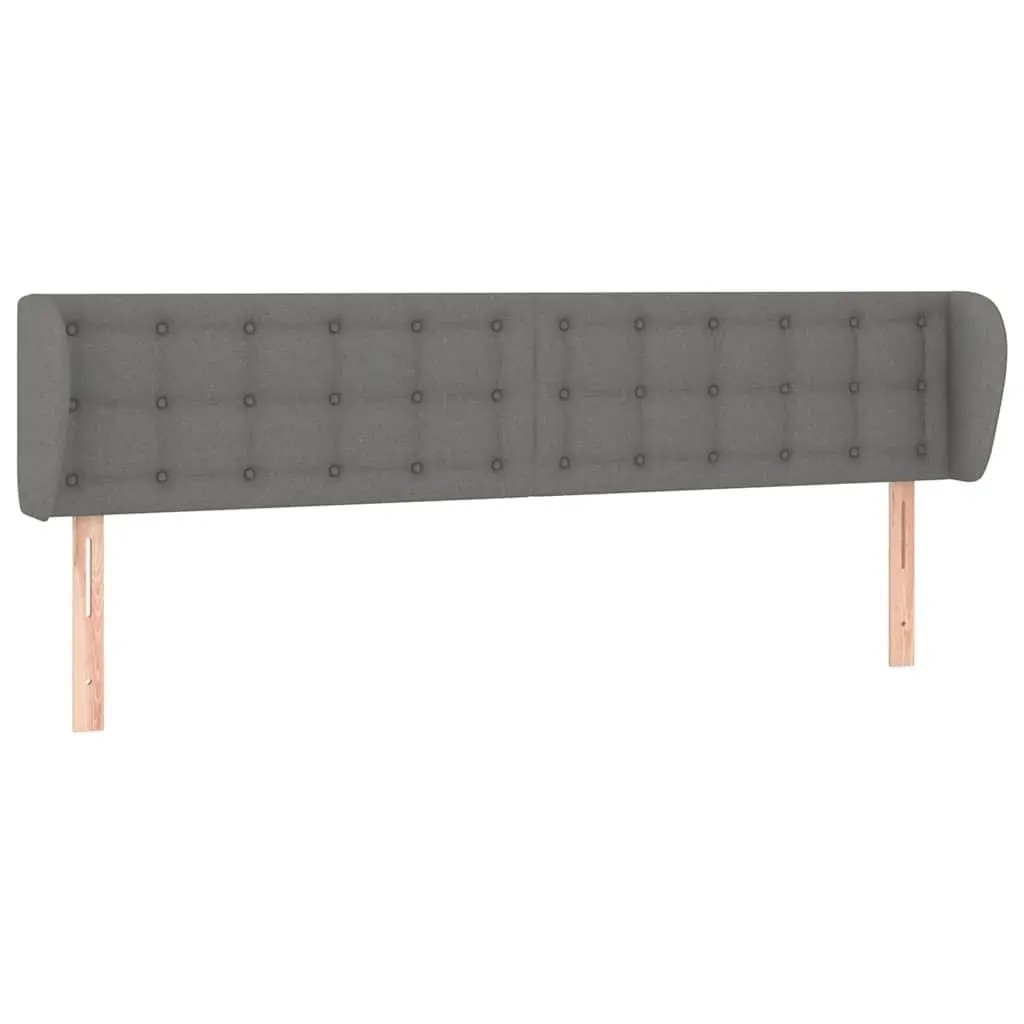 Grey Fabric Headboard with Ears 203cm