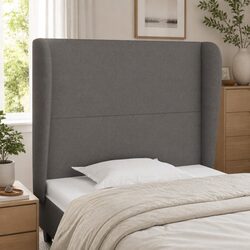 Durable Dark Grey Headboard with Ears 83cm
