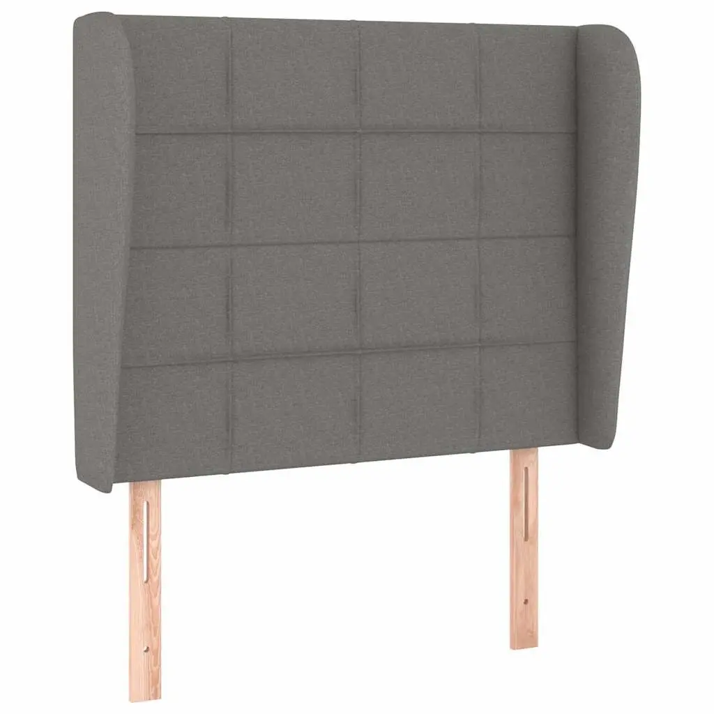 Grey Fabric Headboard with Ears 83cm Adjustable Height