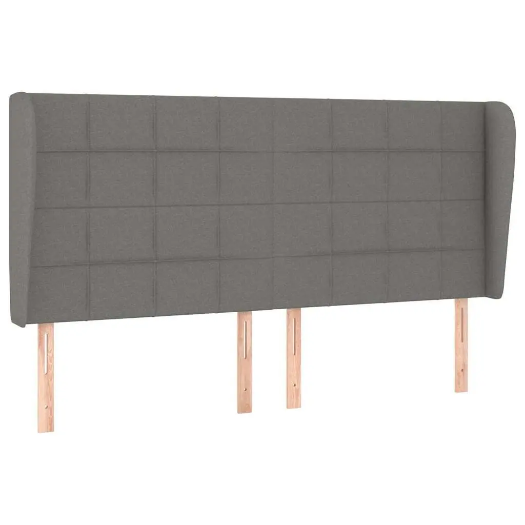 Grey Fabric Headboard with Ears and Adjustable Height 203cm