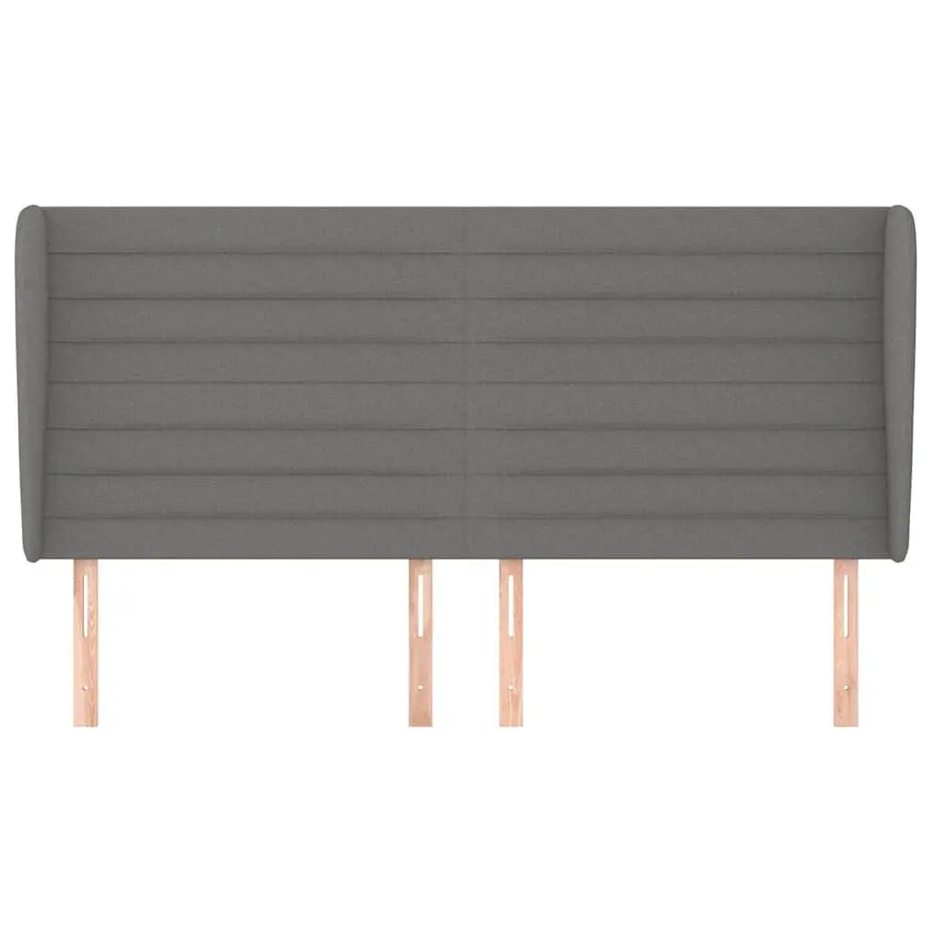 Grey Fabric Headboard with Ears 203cm