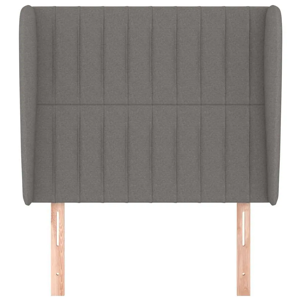 Grey Fabric Headboard with Ears for Bed Support