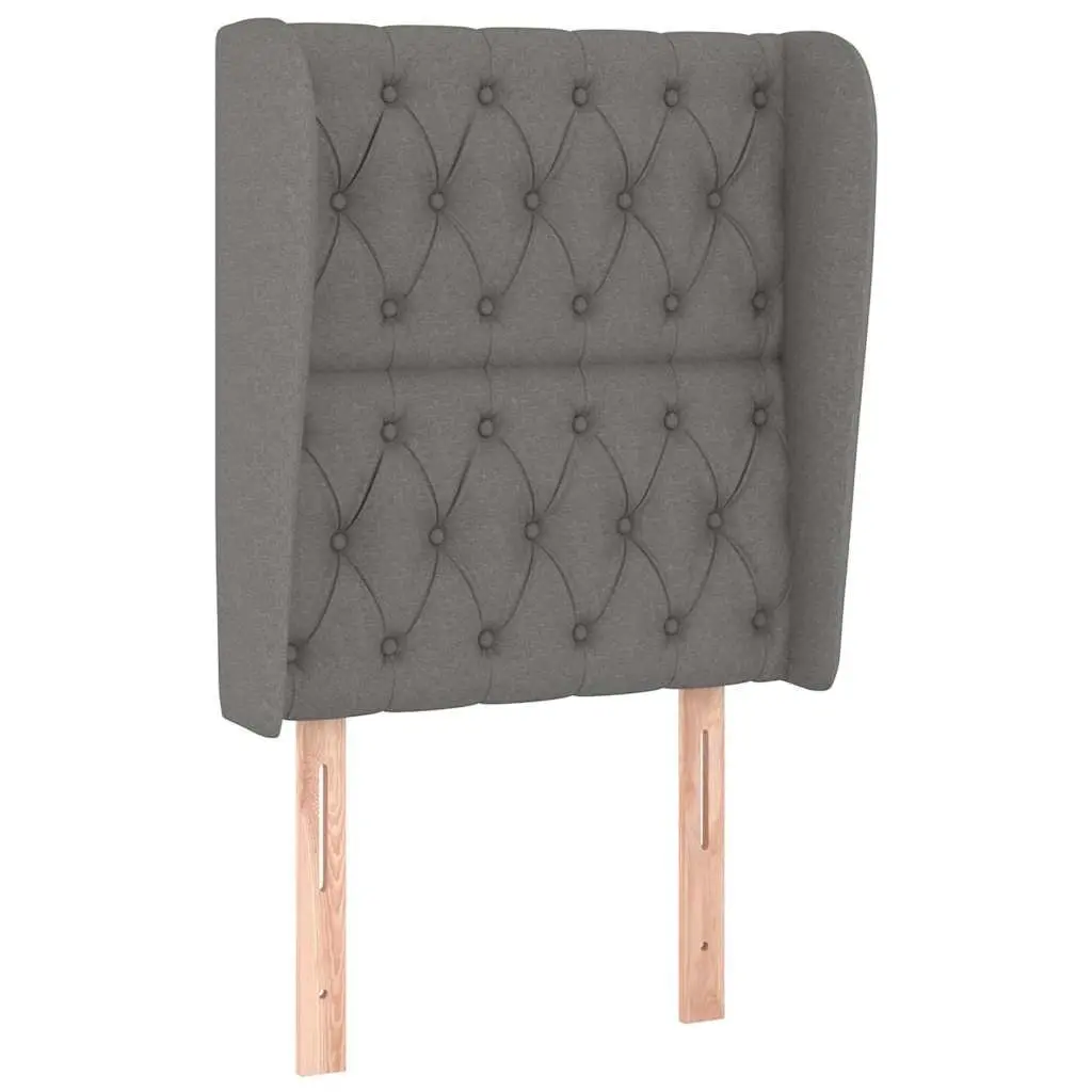 Grey Fabric Headboard with Ears, 83cm Wide